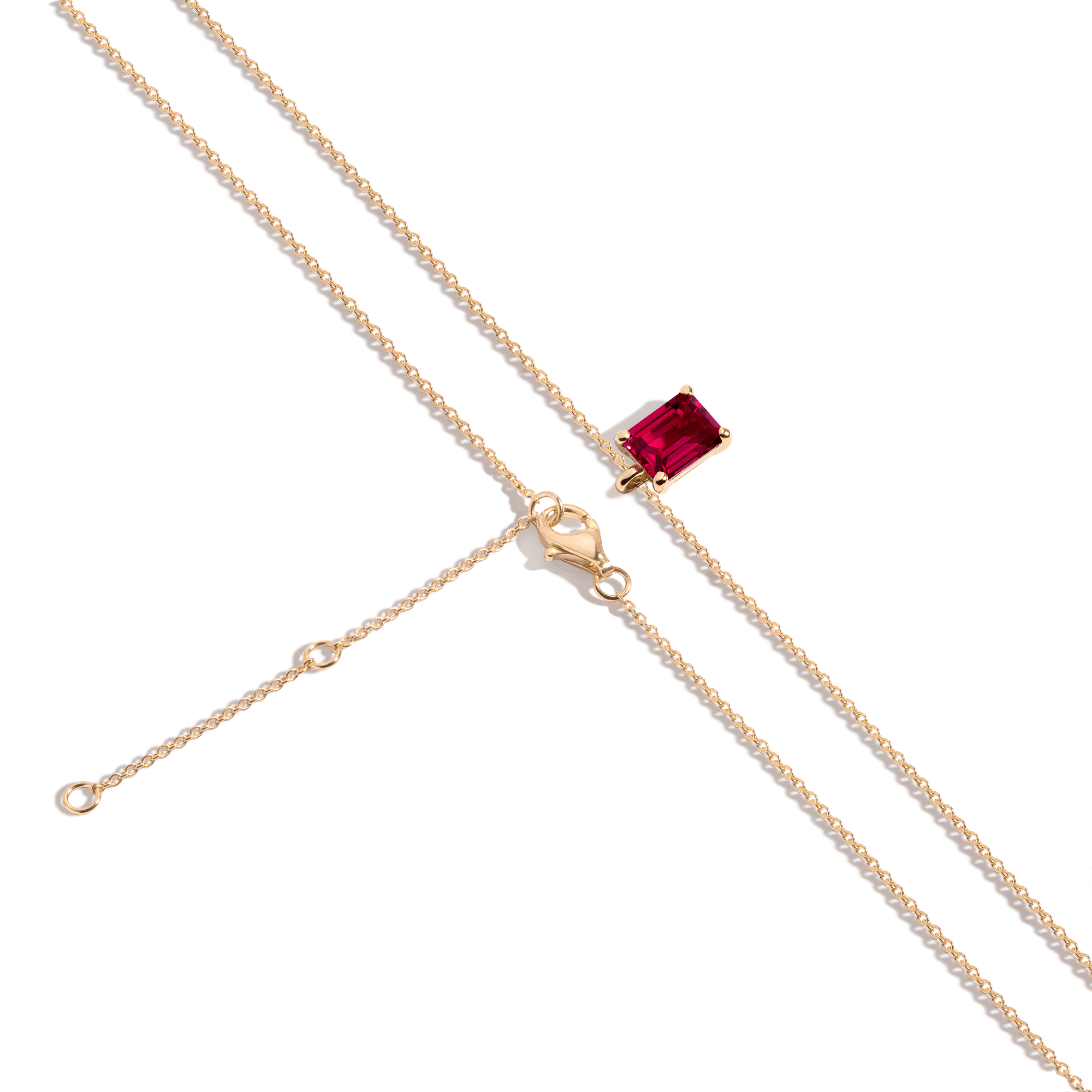 Emerald Gemstone Solitaire Necklace
