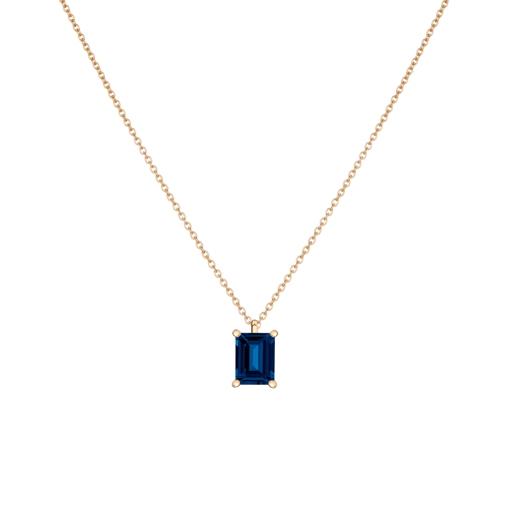 Emerald Gemstone Solitaire Necklace