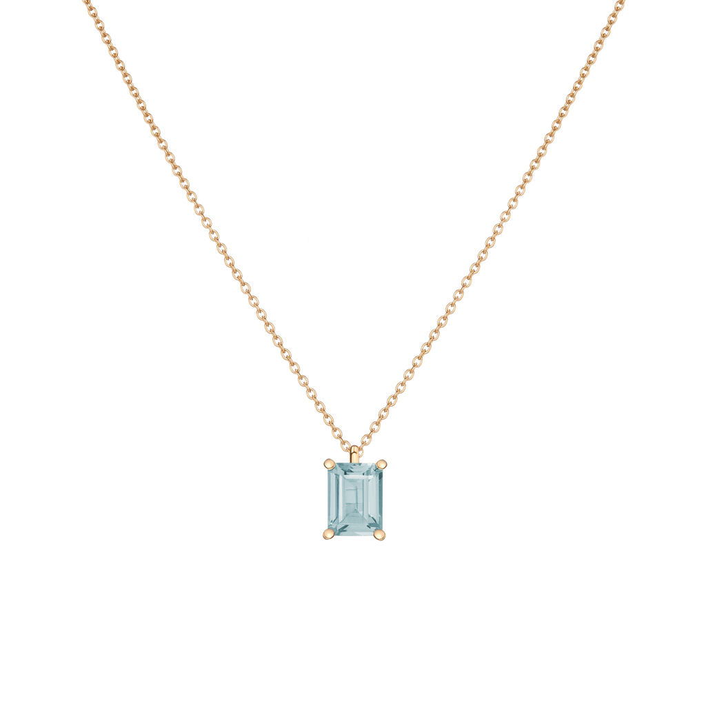 Emerald Gemstone Solitaire Necklace