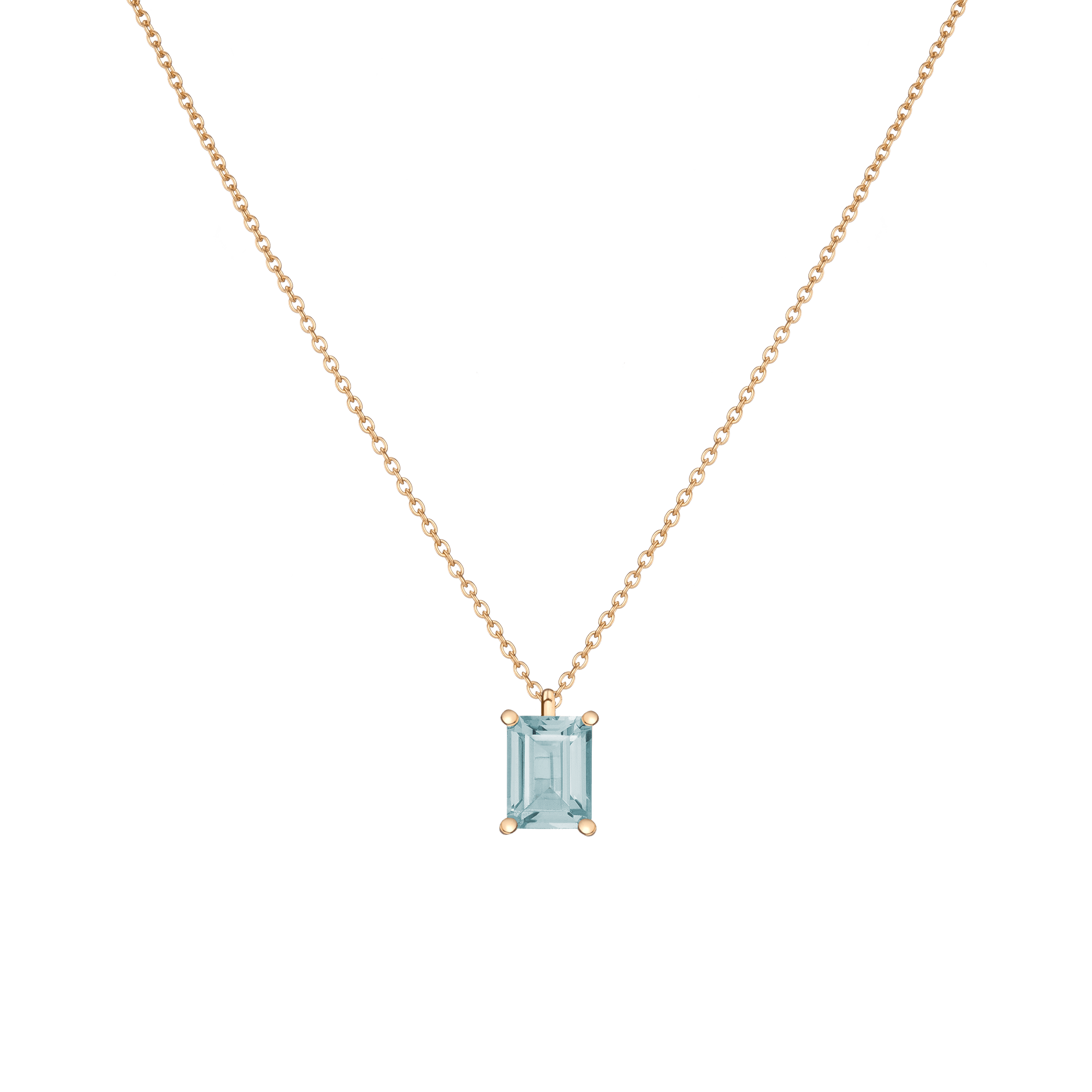 Emerald Gemstone Solitaire Necklace