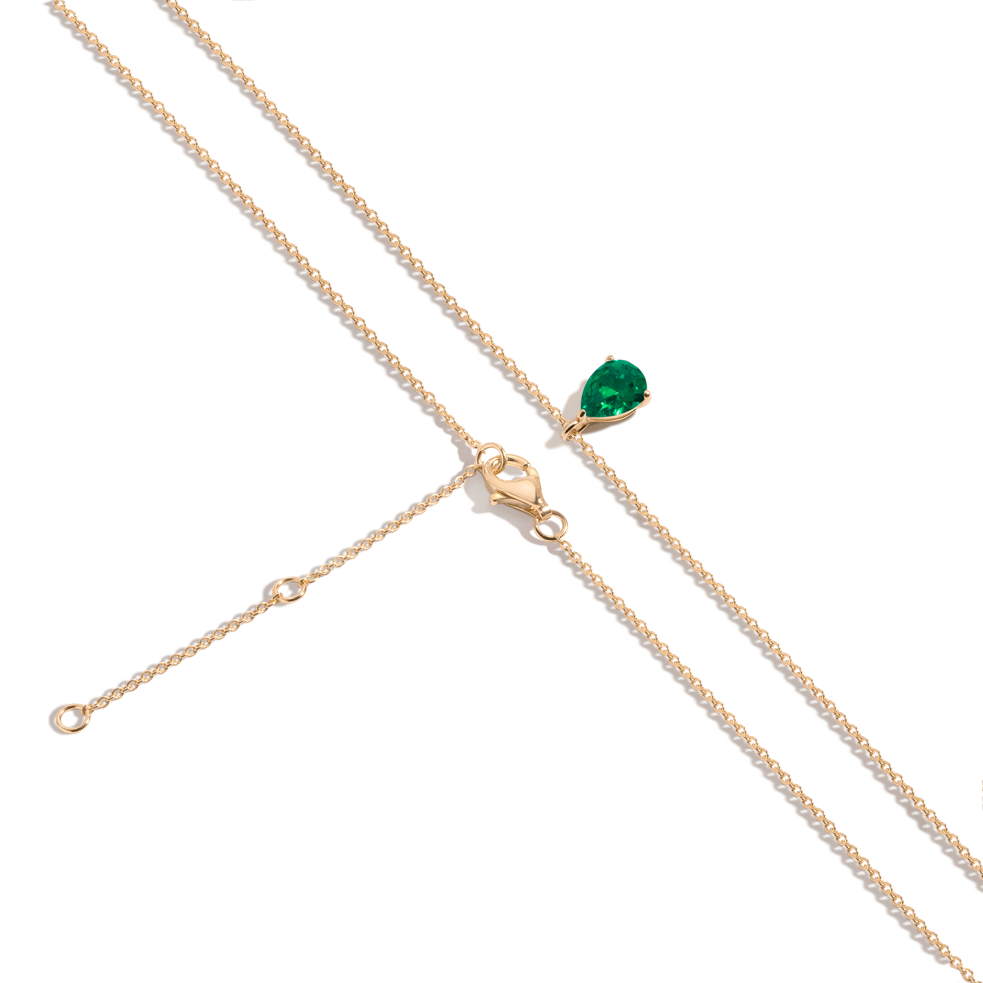 Pear Gemstone Solitaire Necklace
