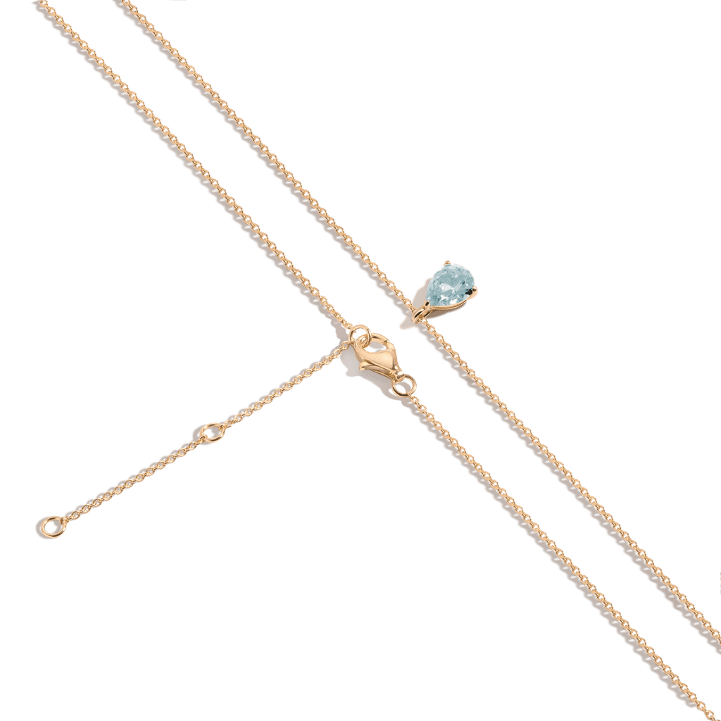 Pear Gemstone Solitaire Necklace