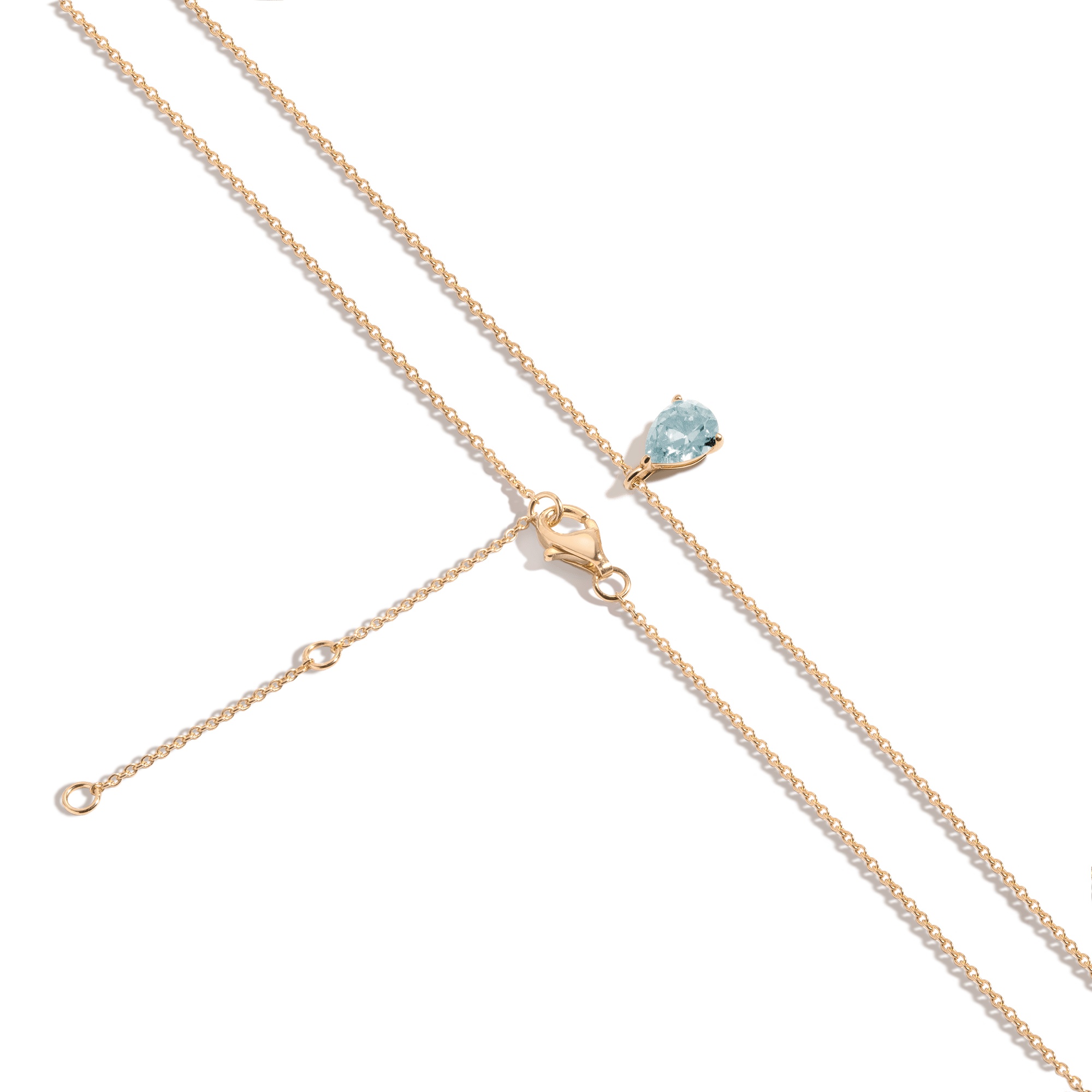 Pear Gemstone Solitaire Necklace