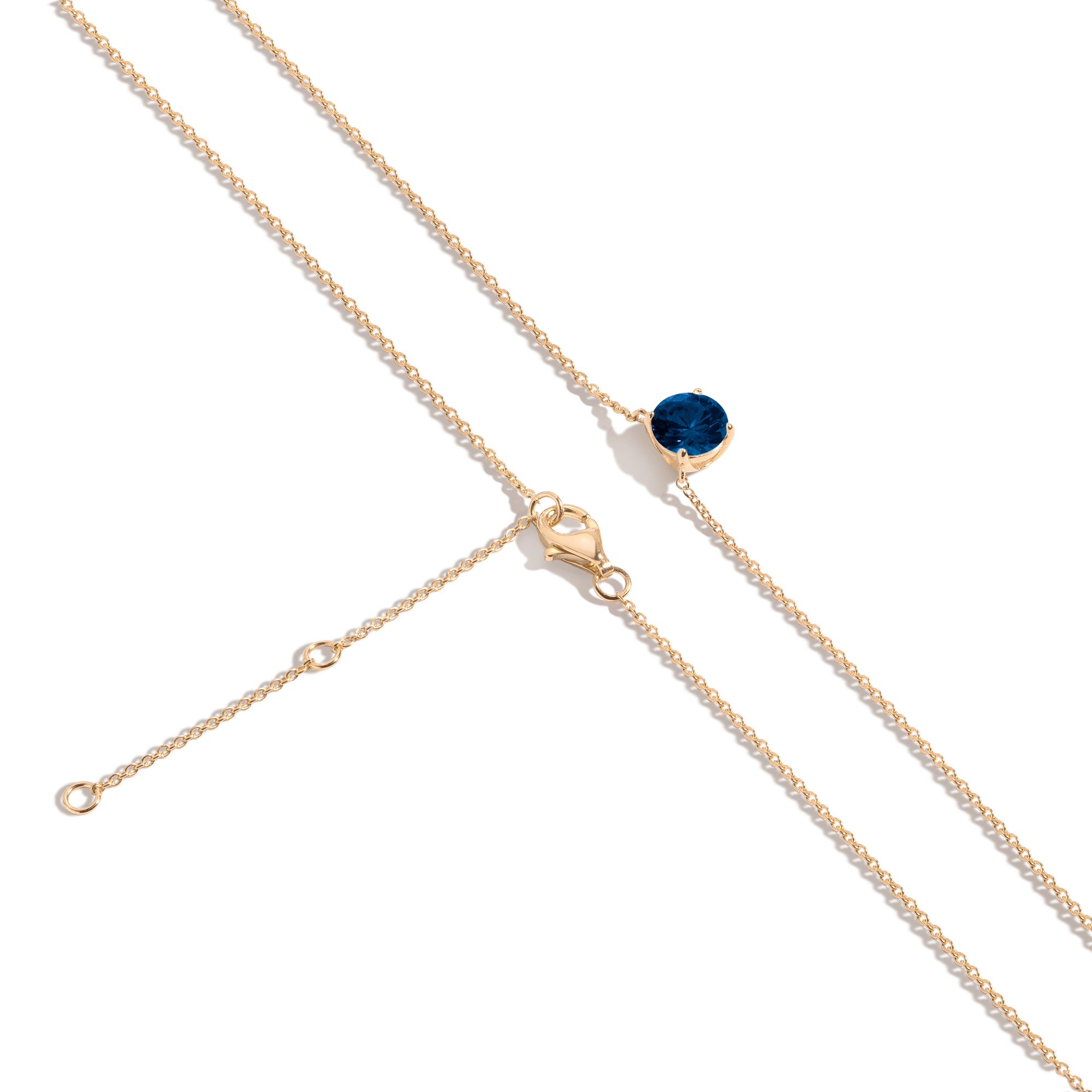 Round Gemstone Solitaire Necklace