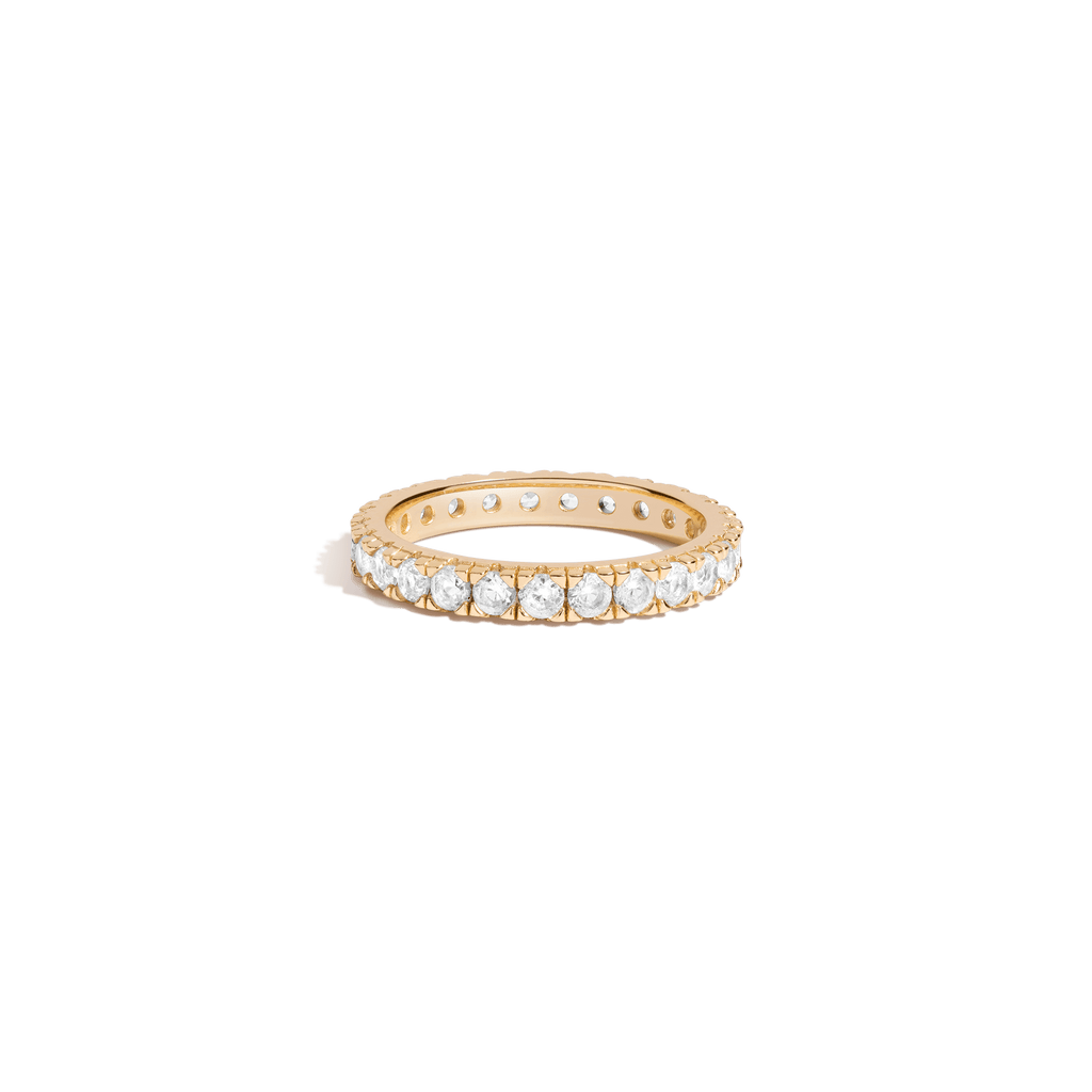 Lab Grown White Sapphire Eternity Ring