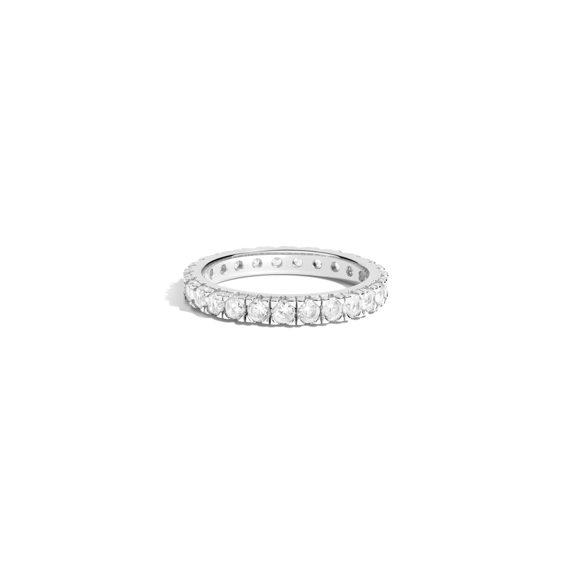 Lab Grown White Sapphire Eternity Ring