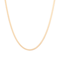 Solid Gold Herringbone Chain Necklace