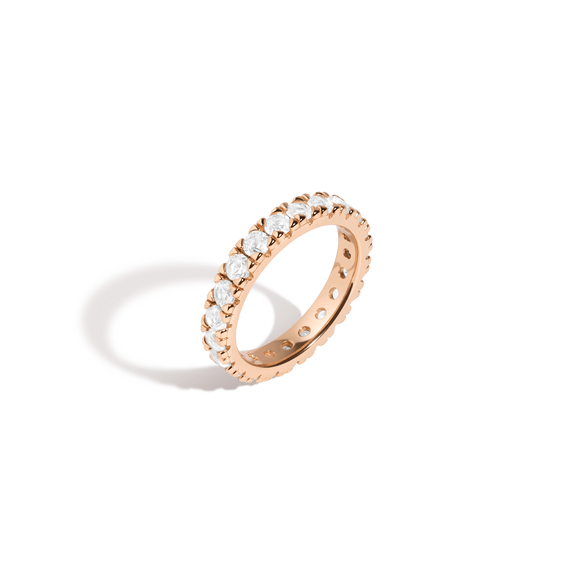 Lab Grown White Sapphire Eternity Ring
