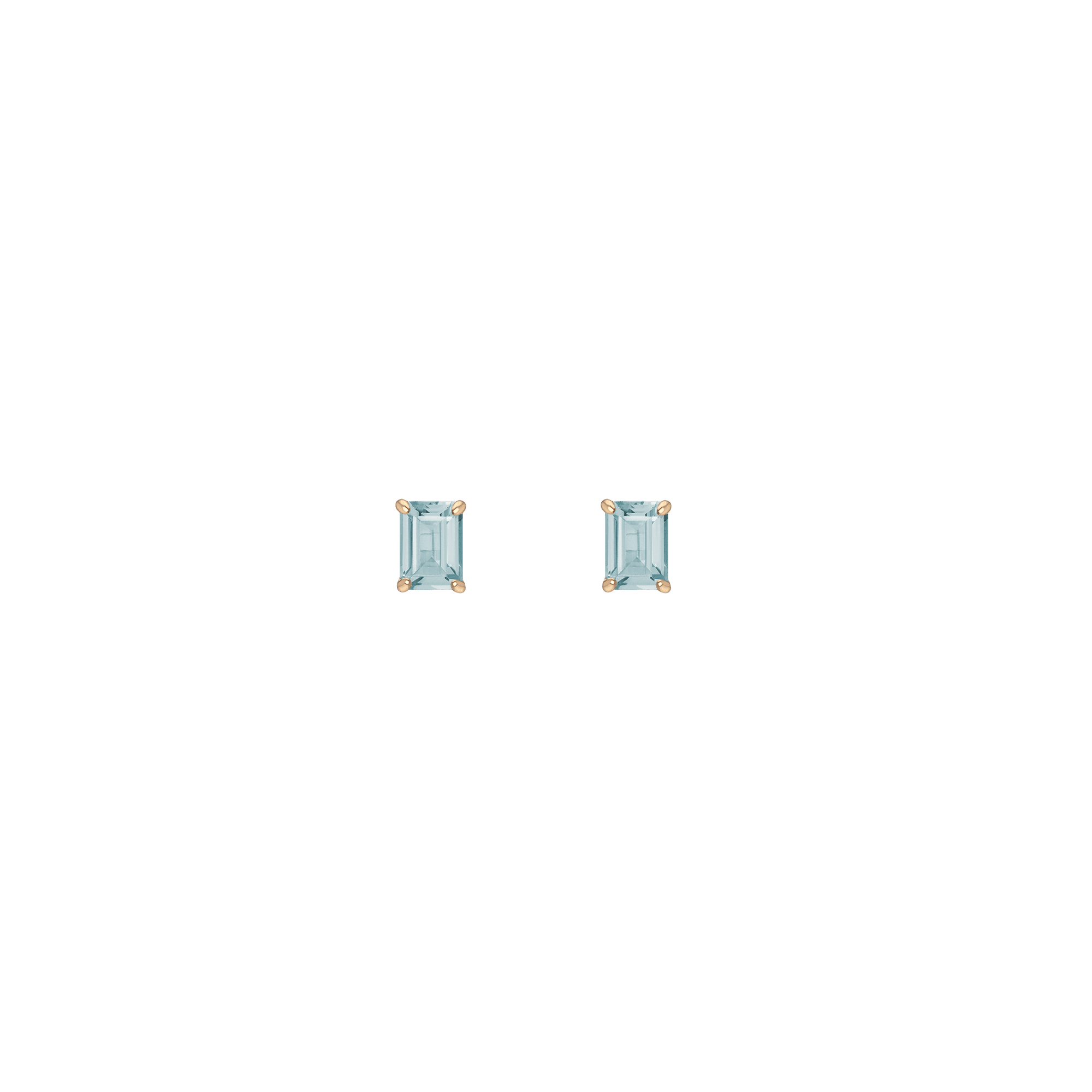 Emerald Gemstone Solitaire Stud Earrings