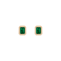 Lab Grown Emerald Heirloom Stud Earrings