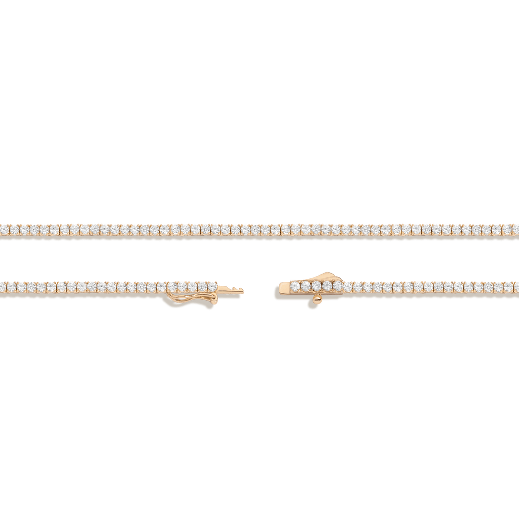 Lab Grown White Sapphire Tennis Necklace