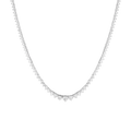 Three-Prong Graduated Tennis Necklace