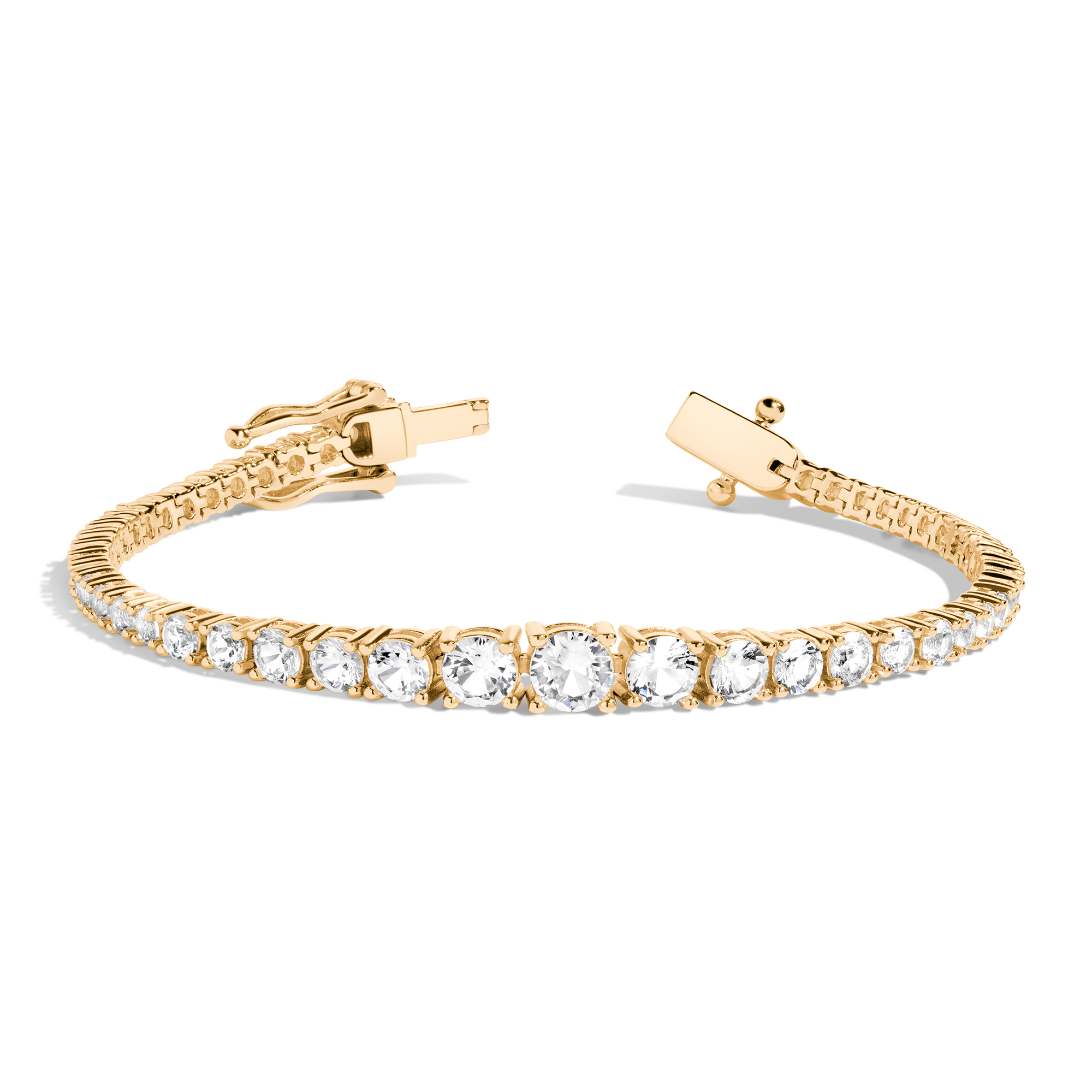 Lab Grown Diamond Graduated Modern Tennis Bracelet
