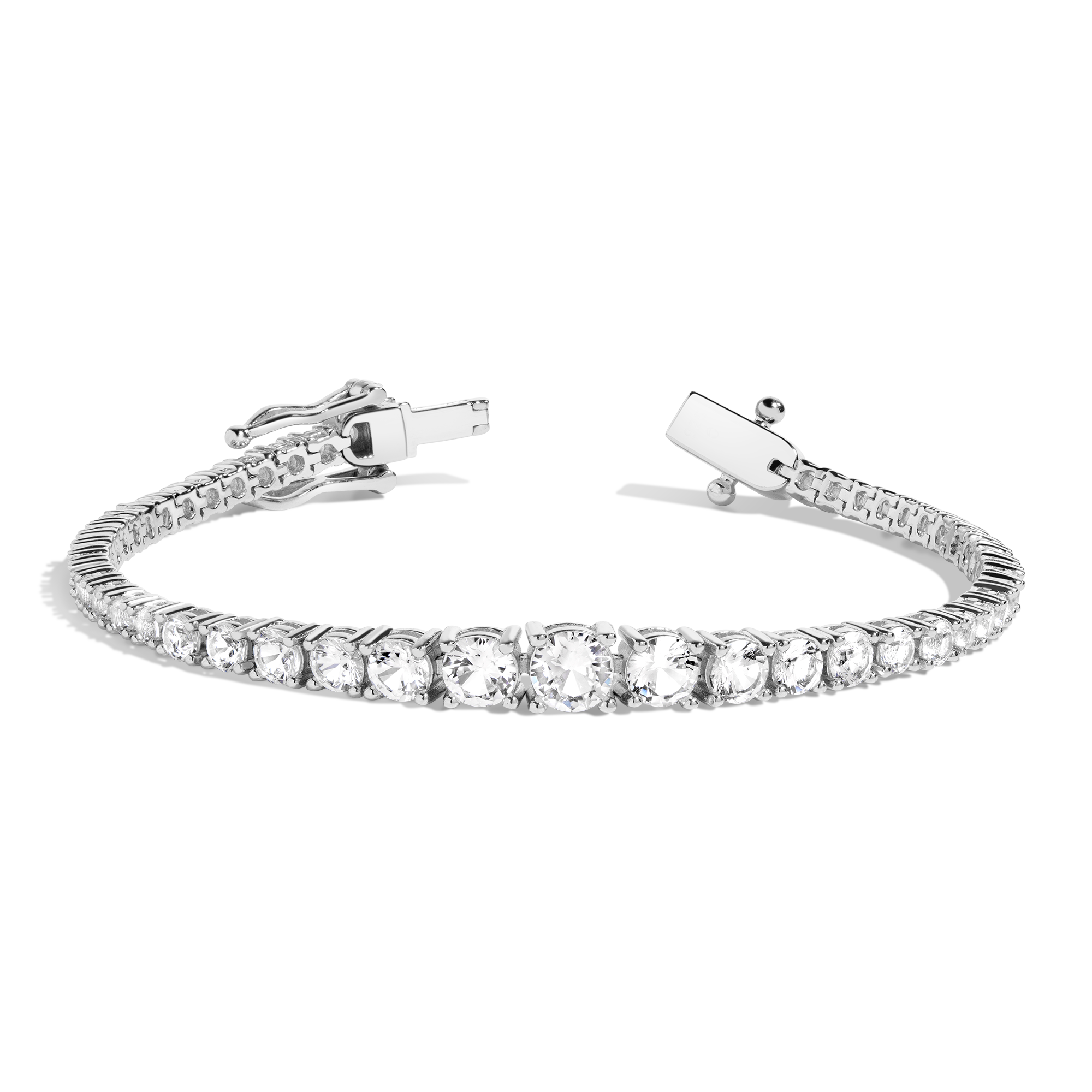 Lab Grown Diamond Graduated Modern Tennis Bracelet