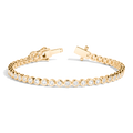 Lab Grown White Sapphire Bezel Tennis Bracelet