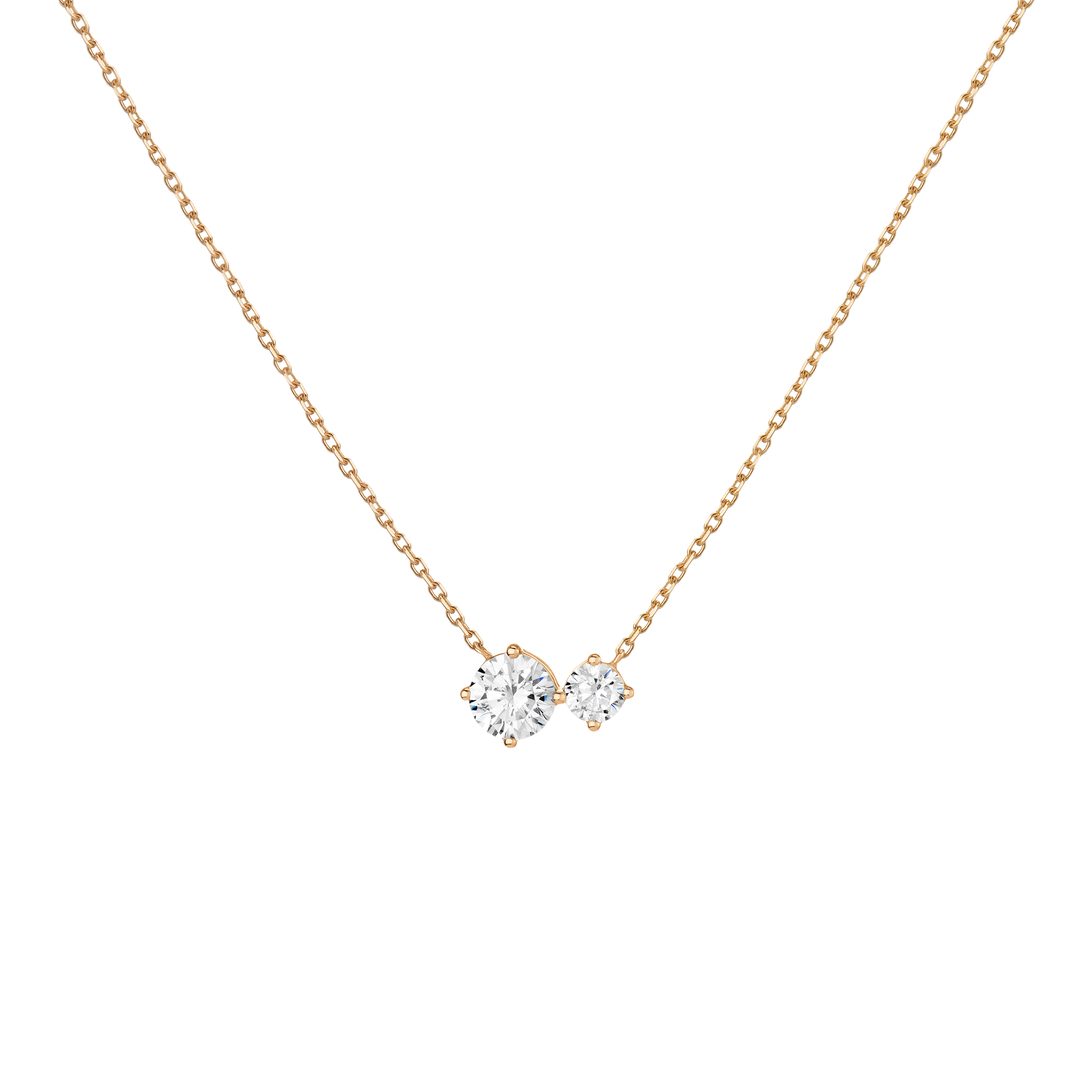Lab Grown Diamond Duo Necklace