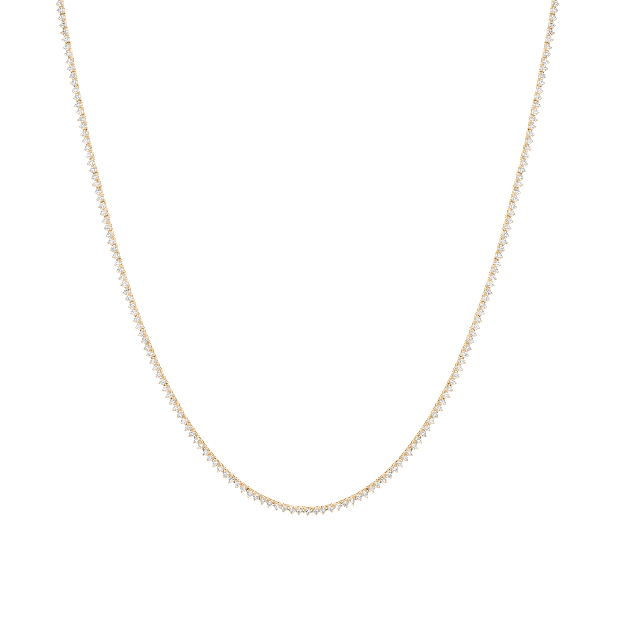 Three-Prong Lab Grown Diamond Tennis Necklace