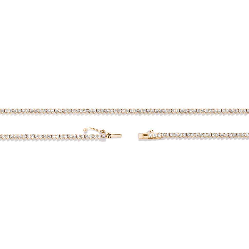 Three-Prong Lab Grown Diamond Tennis Necklace