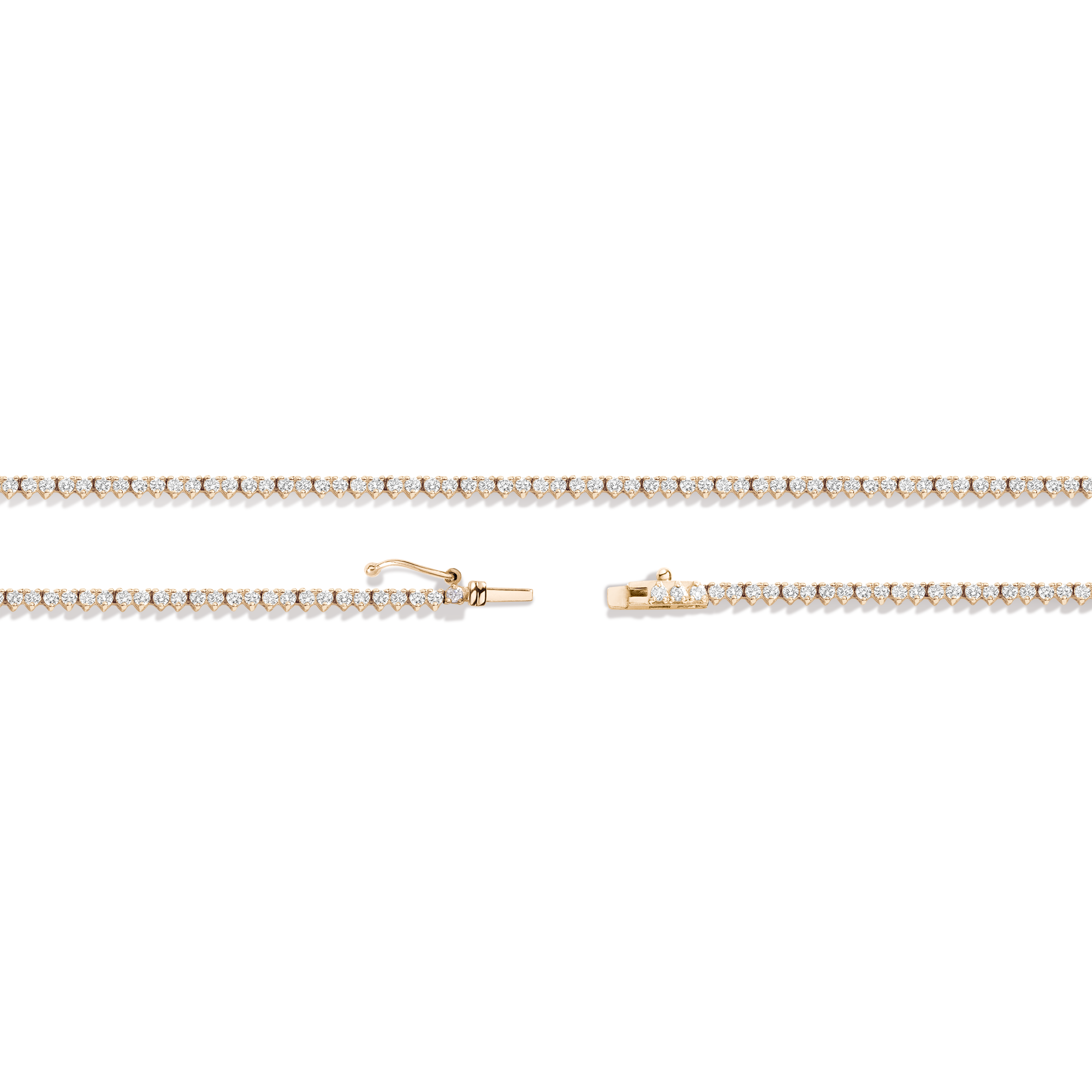 Three-Prong Lab Grown Diamond Tennis Necklace