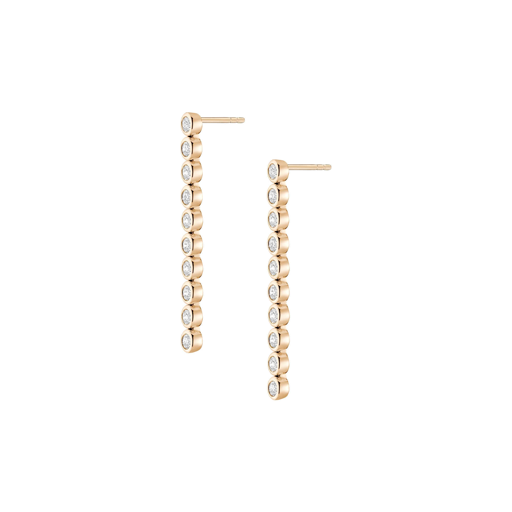 Lab Grown Diamond Bezel Tennis Earrings