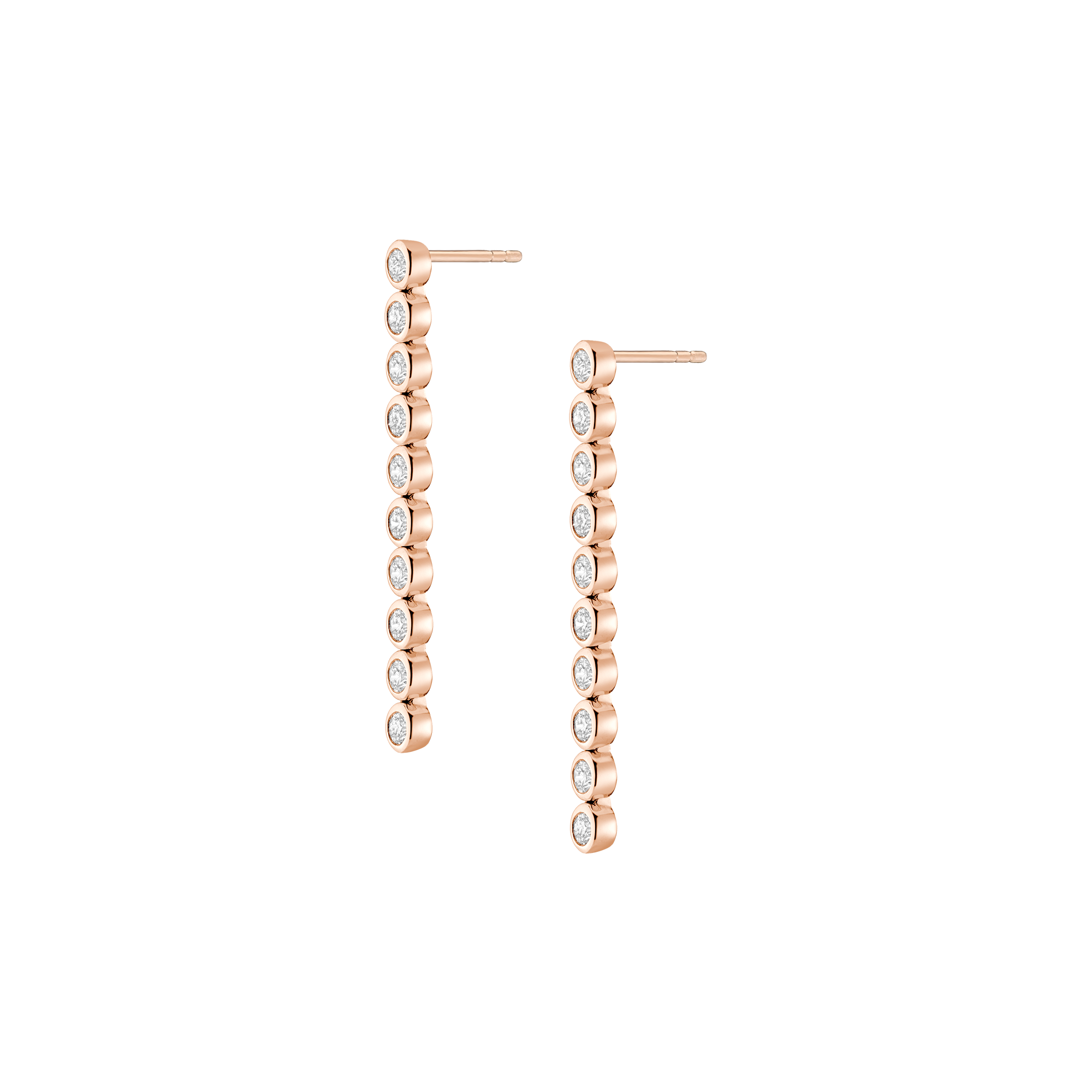 Lab Grown Diamond Bezel Tennis Earrings
