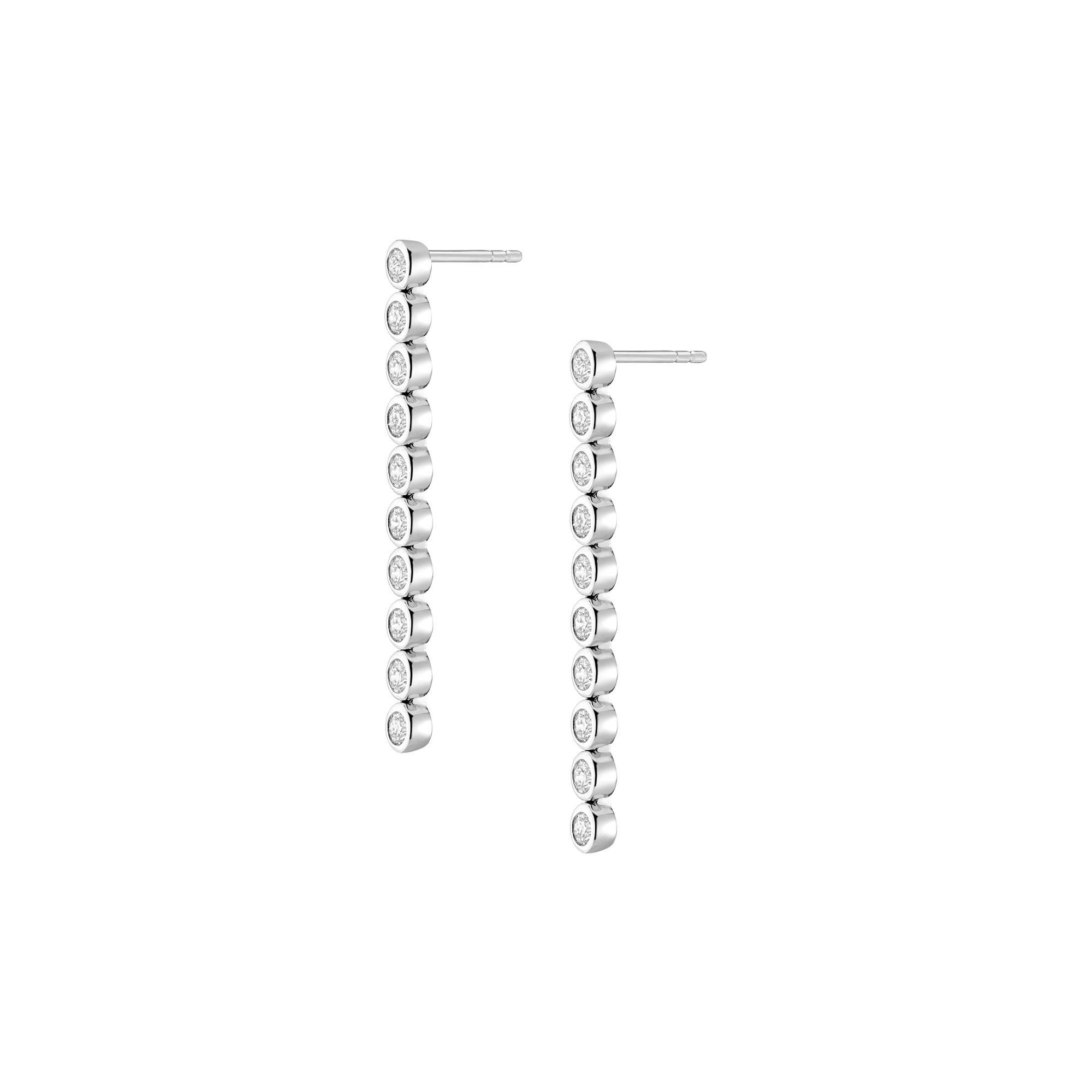 Lab Grown Diamond Bezel Tennis Earrings