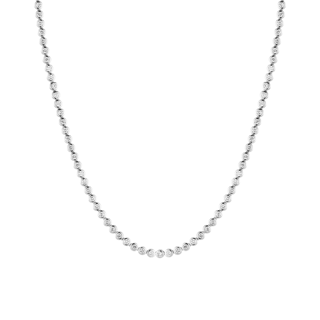 Lab Grown Diamond Bezel Tennis Necklace