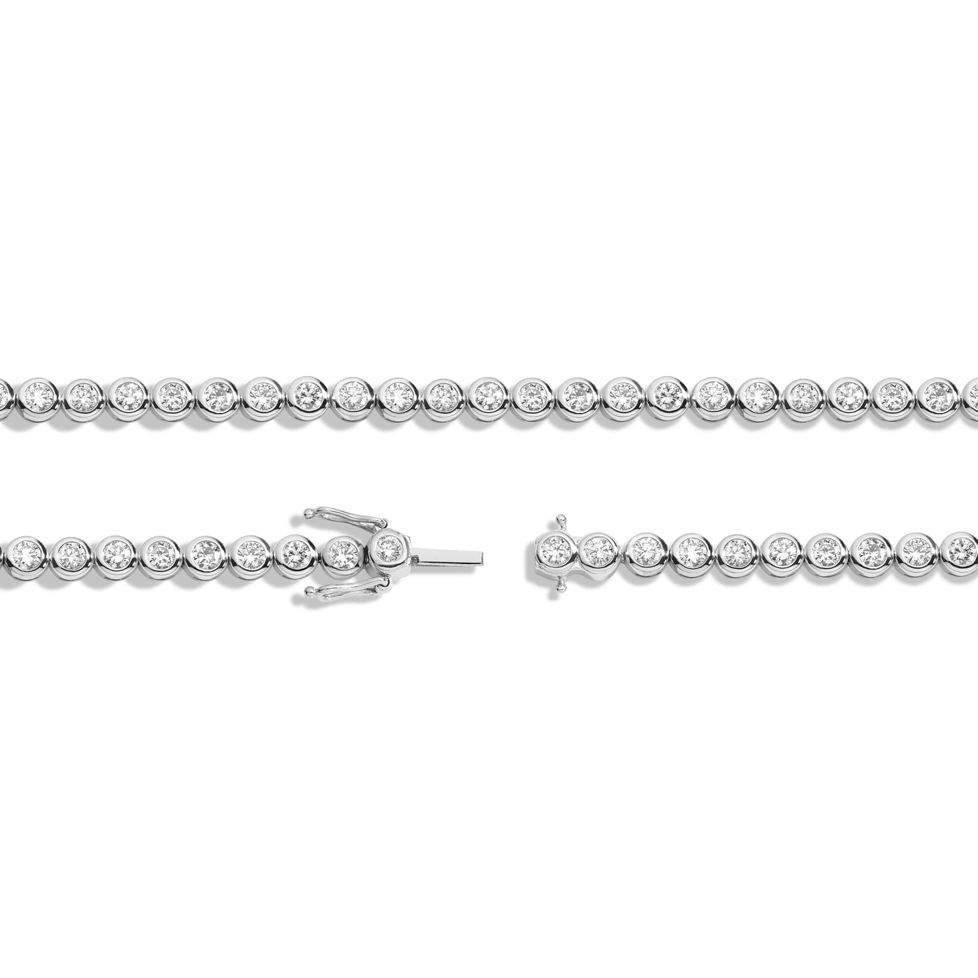 Lab Grown Diamond Bezel Tennis Necklace