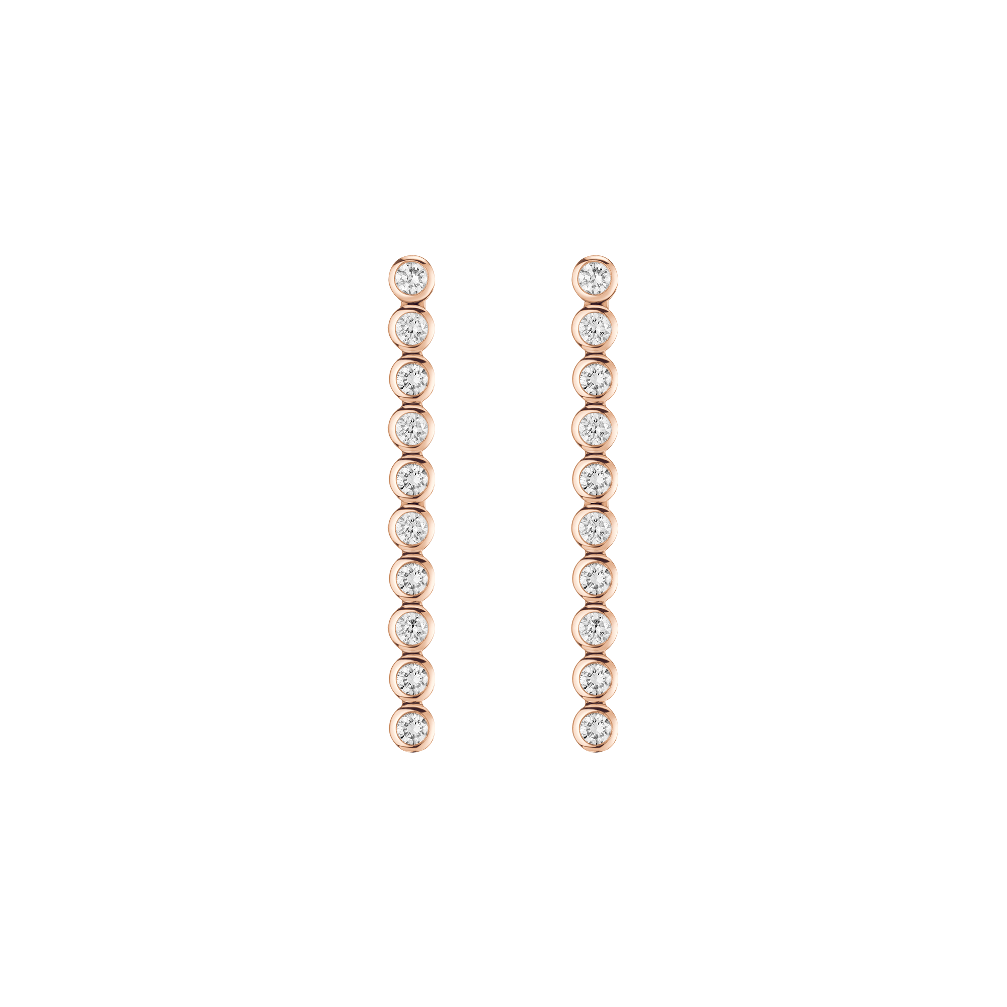 Lab Grown Diamond Bezel Tennis Earrings