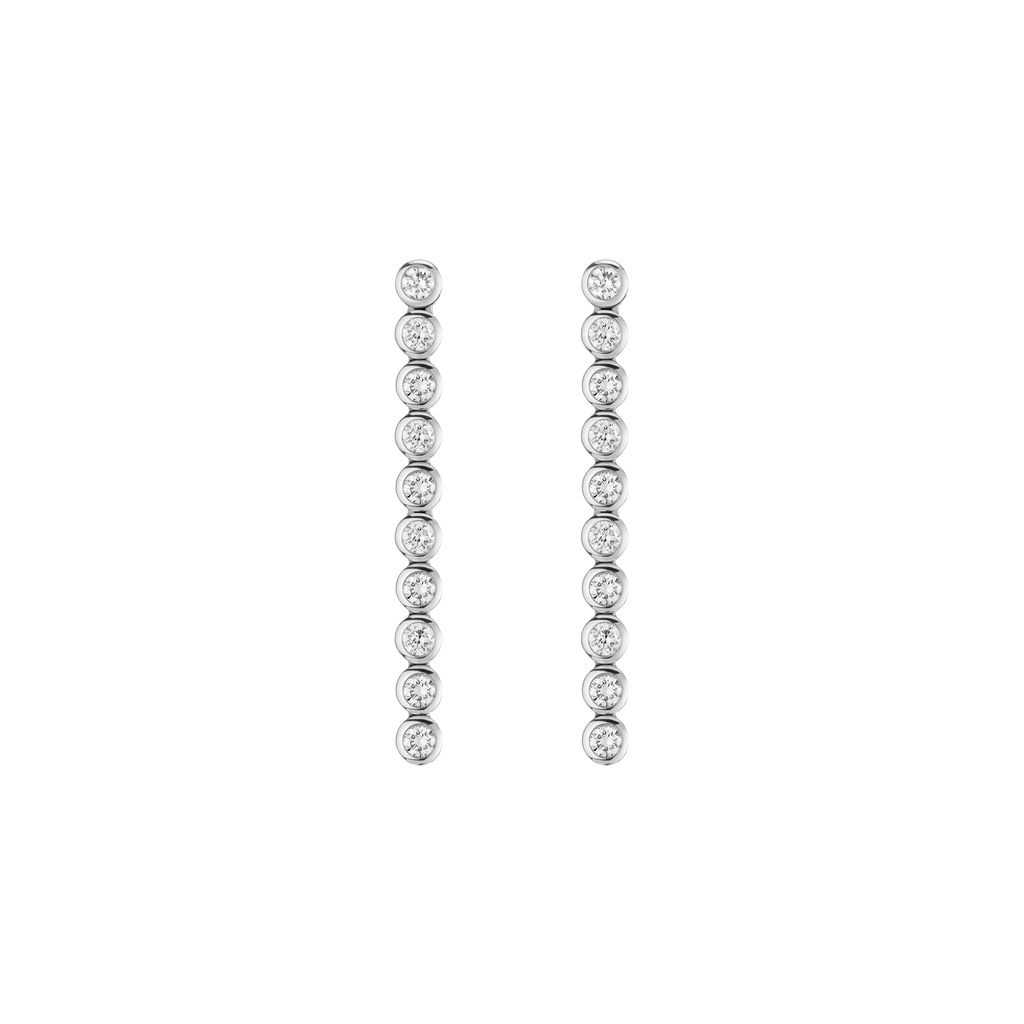 Lab Grown Diamond Bezel Tennis Earrings