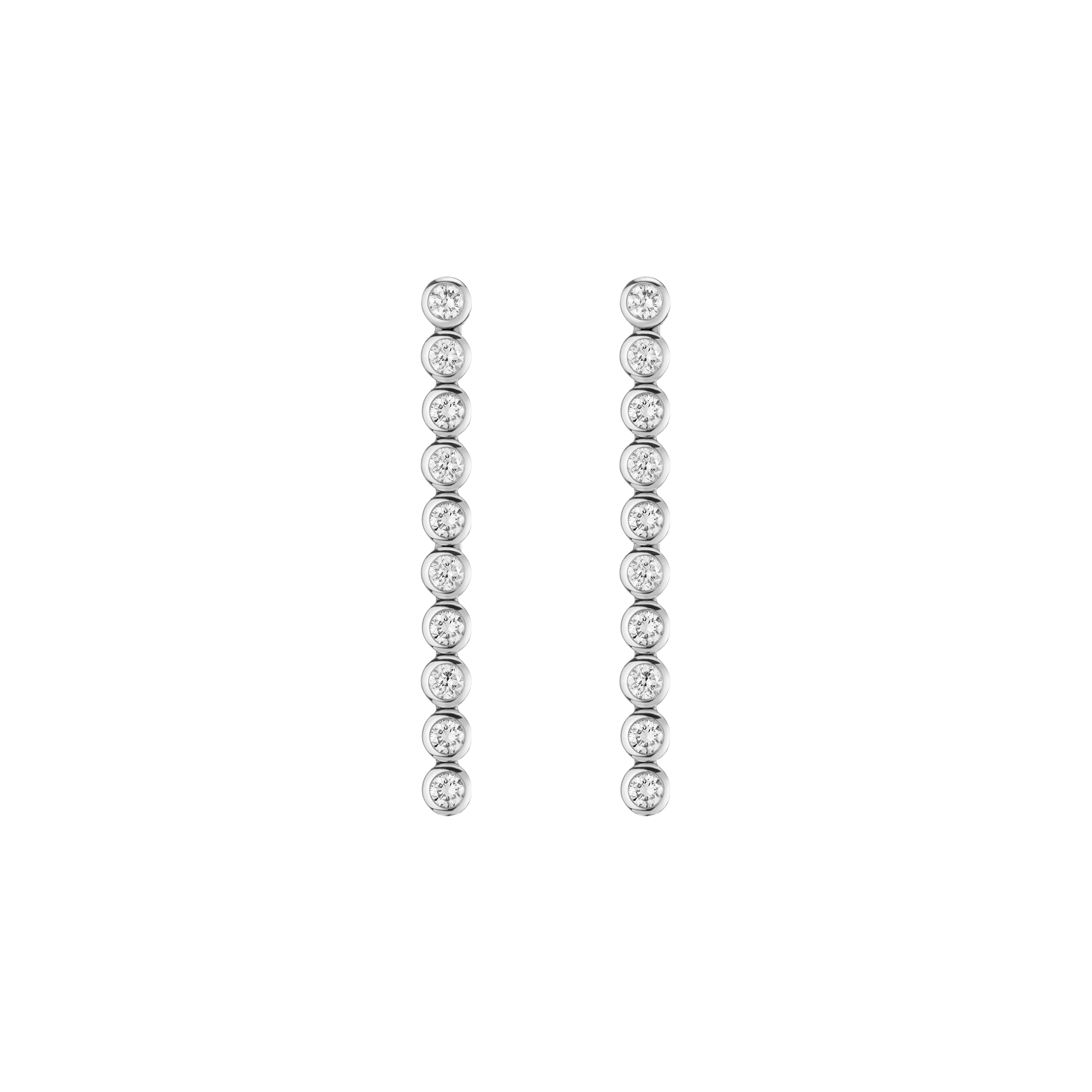 Lab Grown Diamond Bezel Tennis Earrings