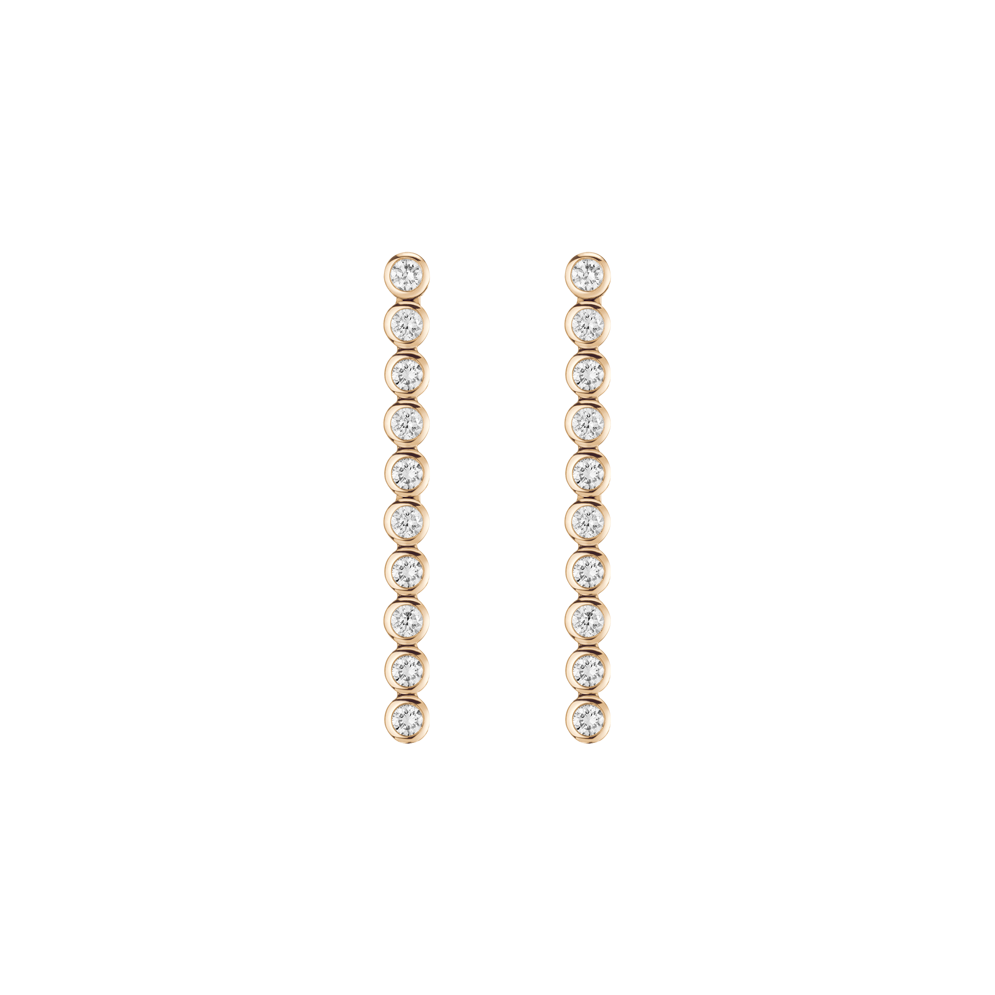 Lab Grown Diamond Bezel Tennis Earrings
