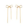 Herringbone Bow Earrings Vermeil Yellow Gold First