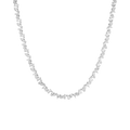 Lab Grown White Sapphire Mixed Shape Tennis Necklace