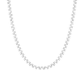 Floating Lab Grown White Sapphire Tennis Necklace