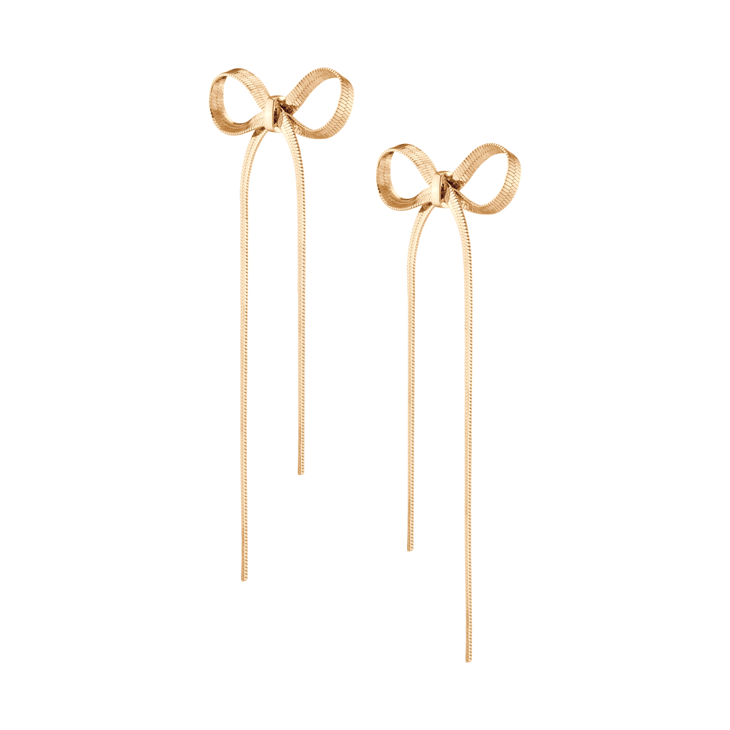 Herringbone Bow Earrings