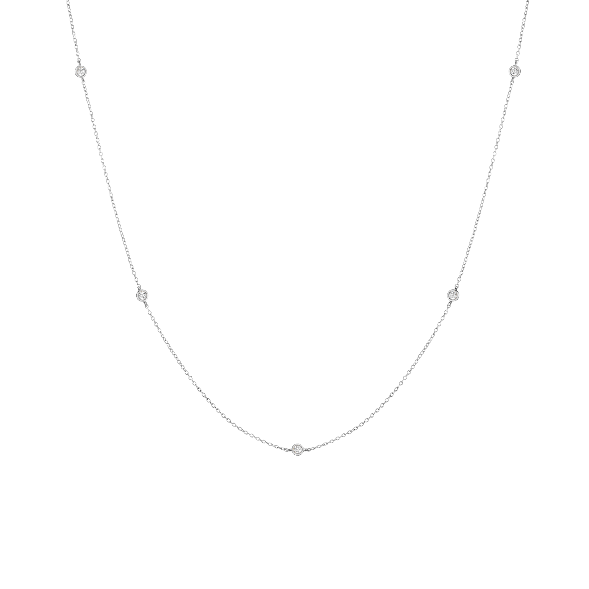 Lab Grown Diamond Station Necklace