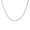 Lab Grown Blue Tourmaline Baguette Tennis Necklace