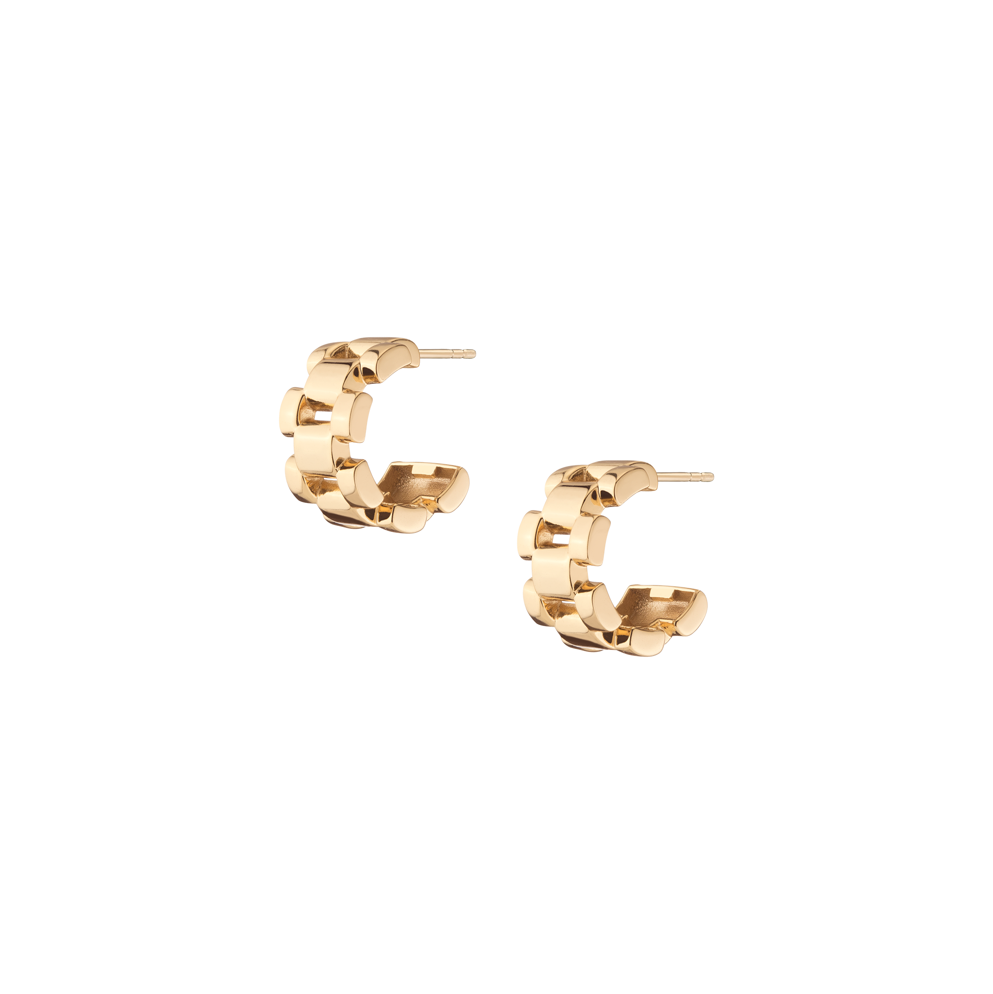 Panther Chain Link Hoop Earrings