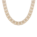 Lab Grown White Sapphire Panther Chain Link Necklace