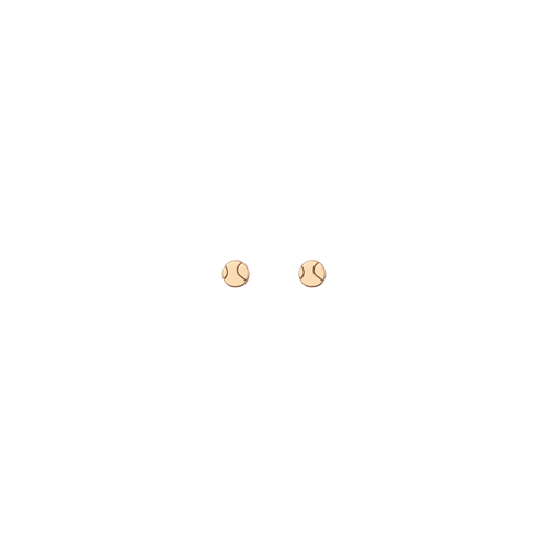 Aurate x Wilson: Tennis Ball Stud Earrings Vermeil Yellow Gold Pair Single Butterflyback Flatback First