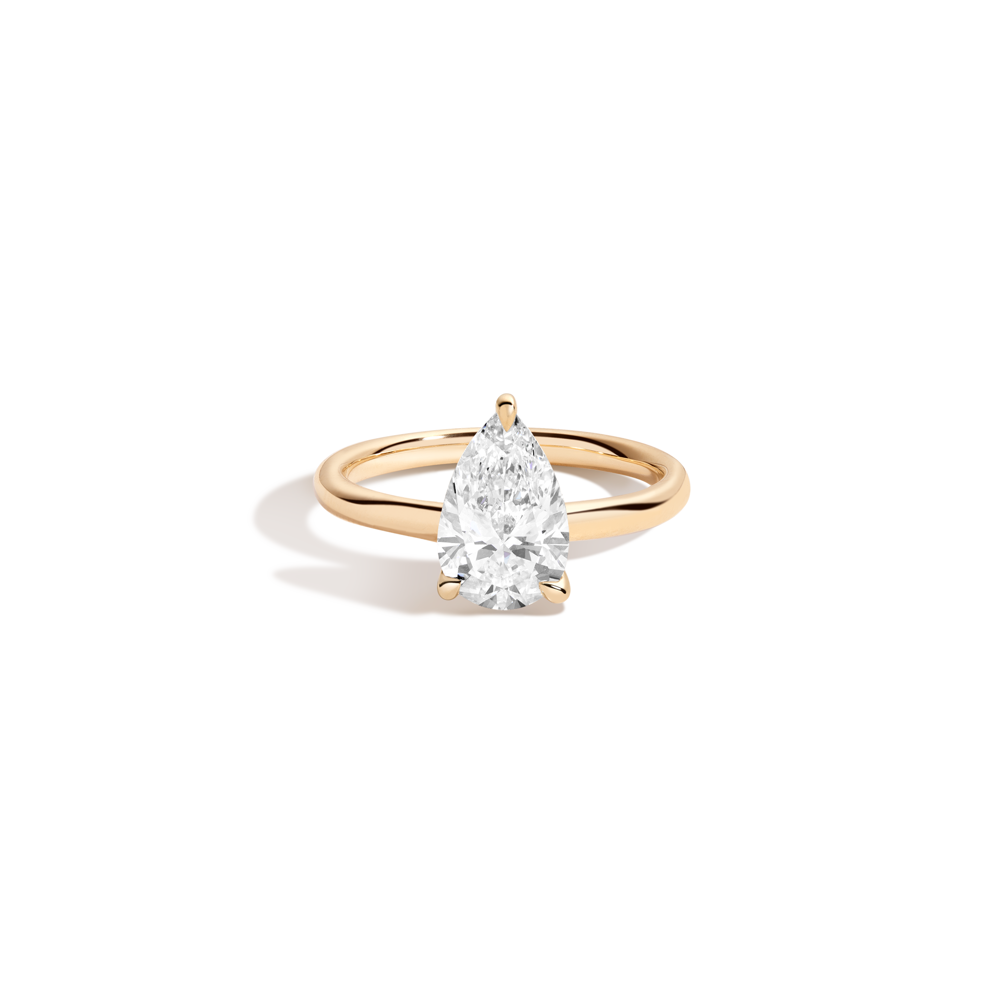 2ct Pear Lab Grown Diamond Solitaire Ring