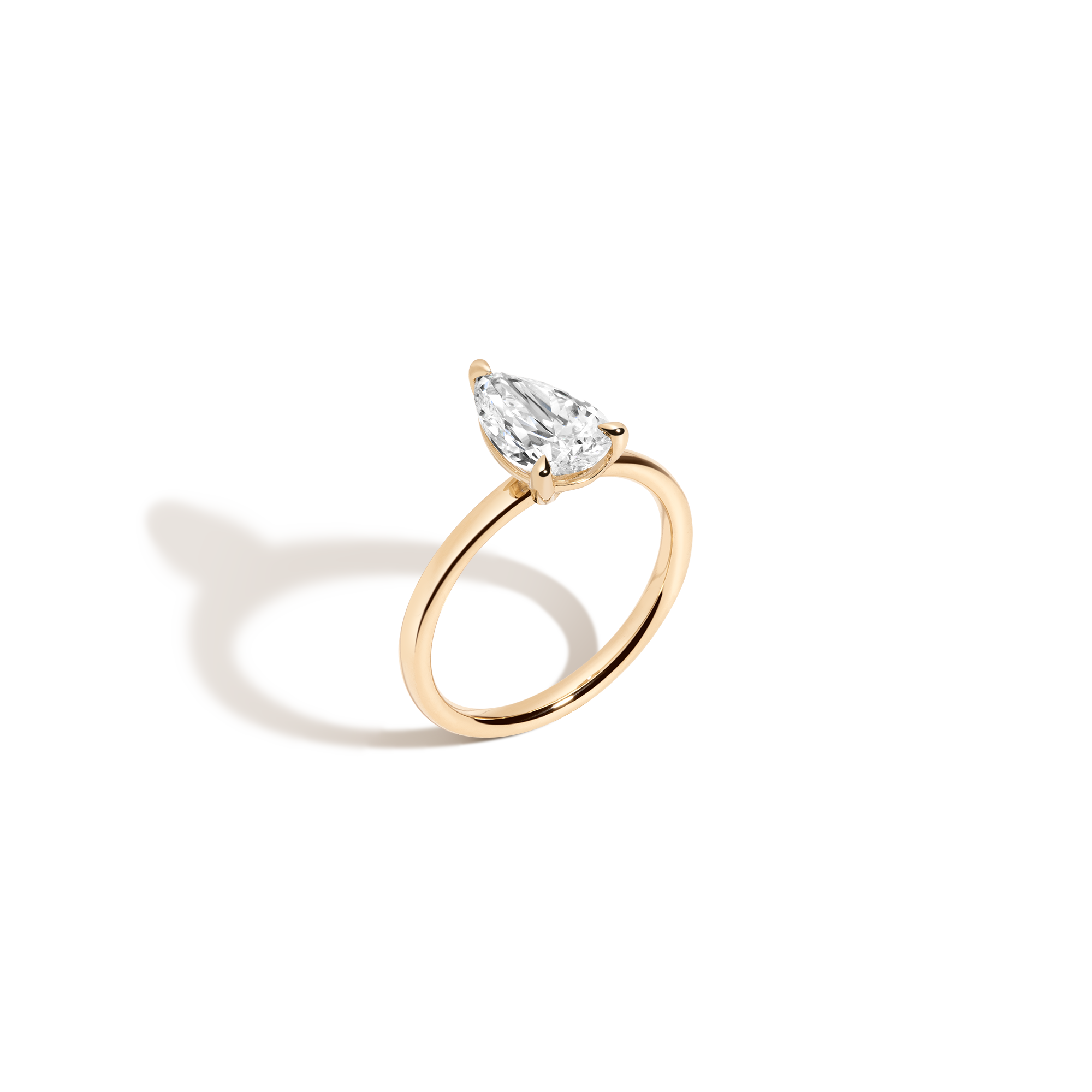 2ct Pear Lab Grown Diamond Solitaire Ring