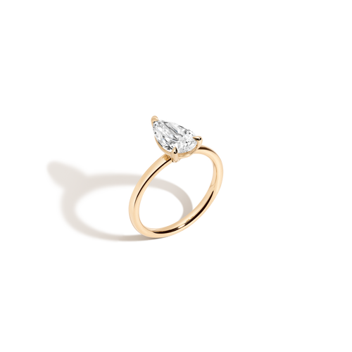 2ct Pear Lab Grown Diamond Solitaire Ring