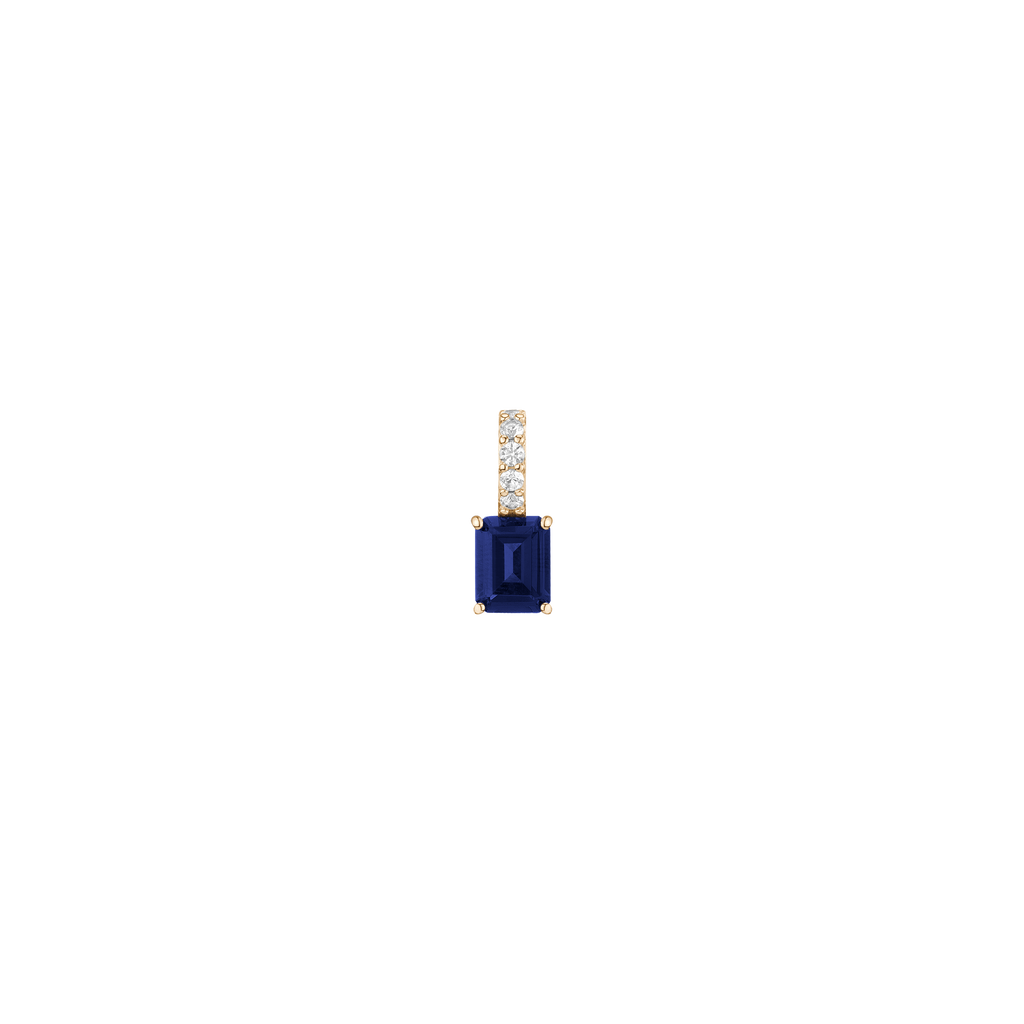 Emerald Cut Tennis Charm Pendant