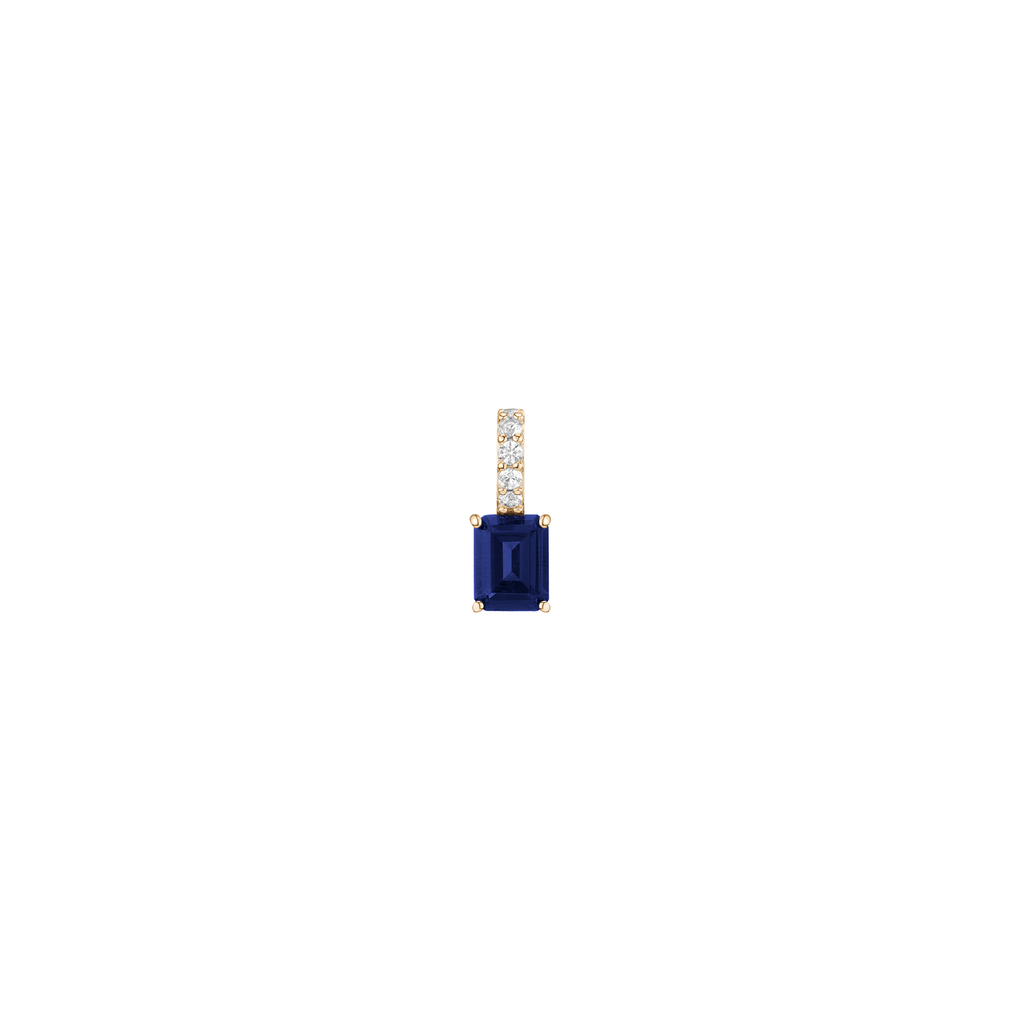 Emerald Cut Tennis Charm Pendant