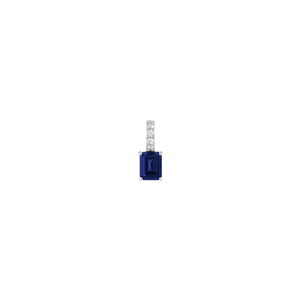 Emerald Cut Tennis Charm Pendant