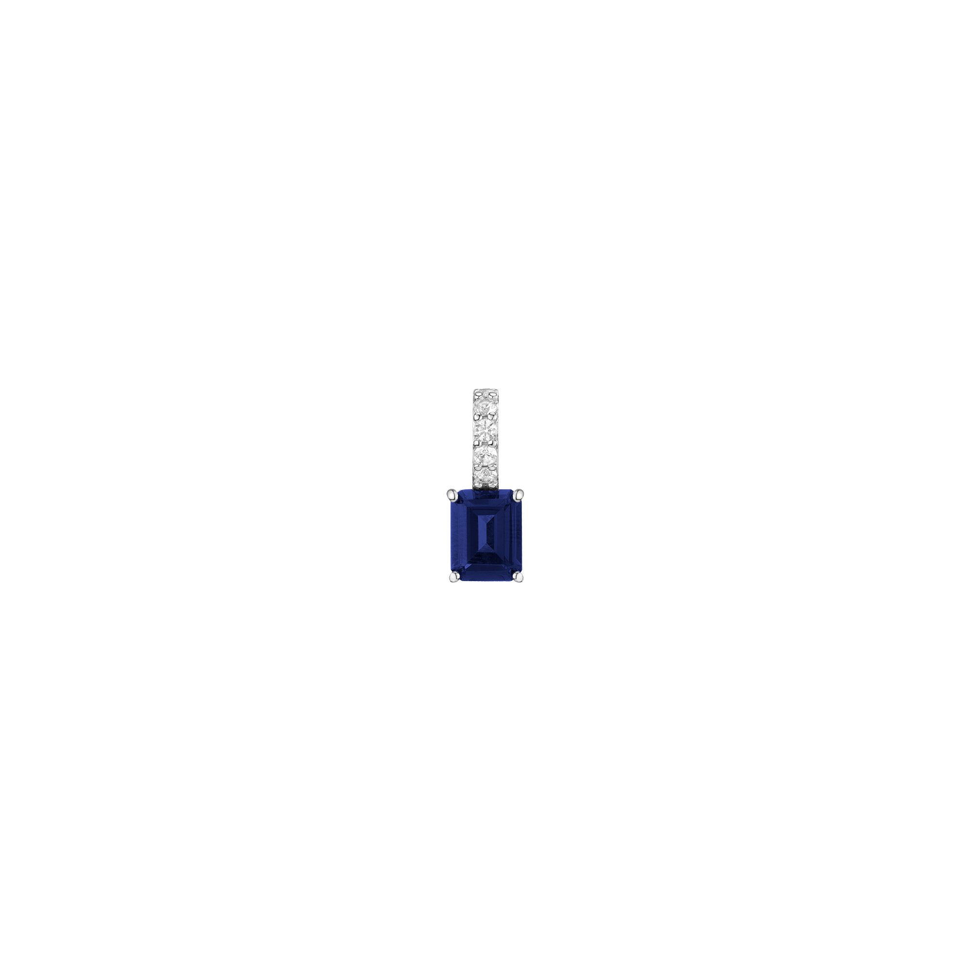 Emerald Cut Tennis Charm Pendant