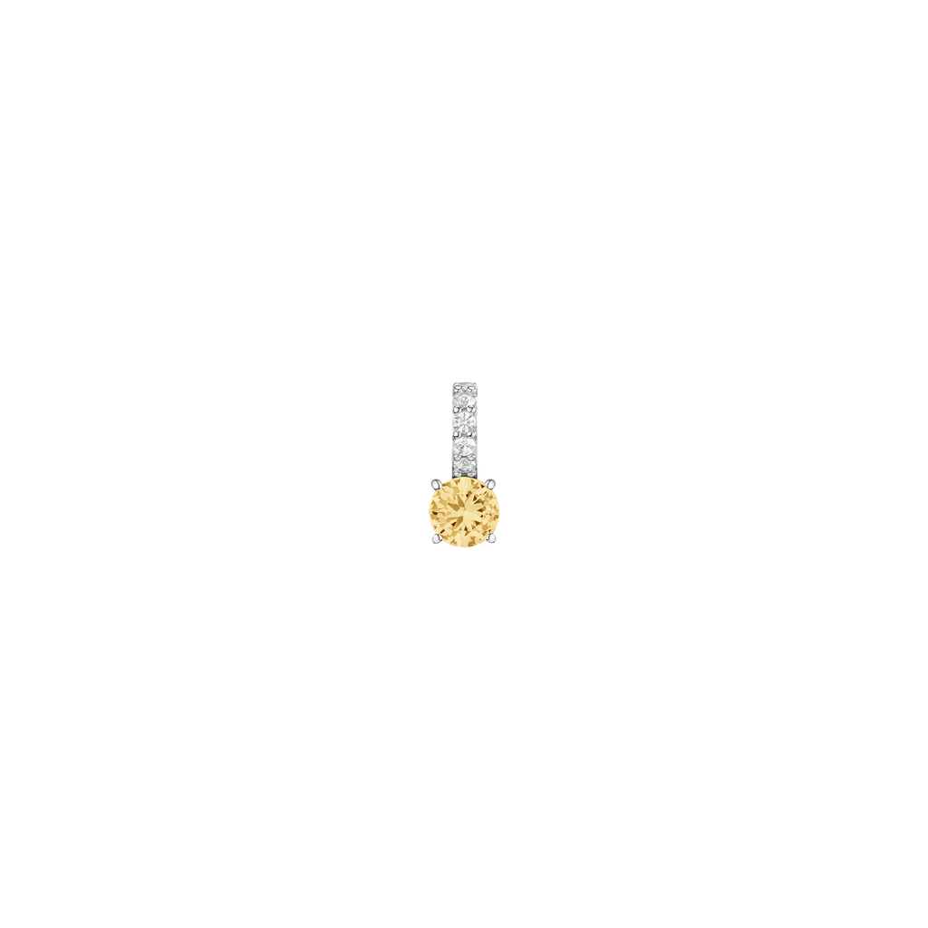 Round Cut Tennis Charm Pendant