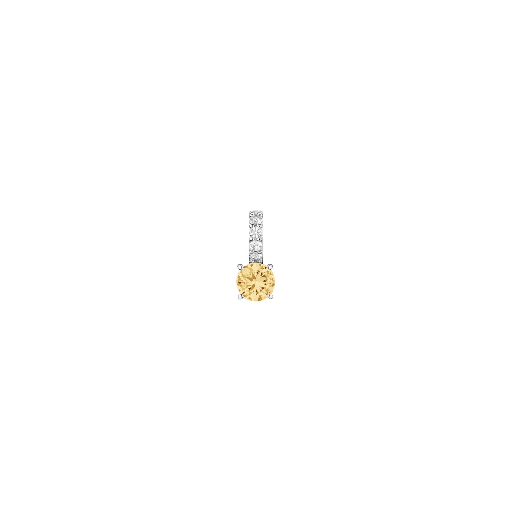Round Cut Tennis Charm Pendant